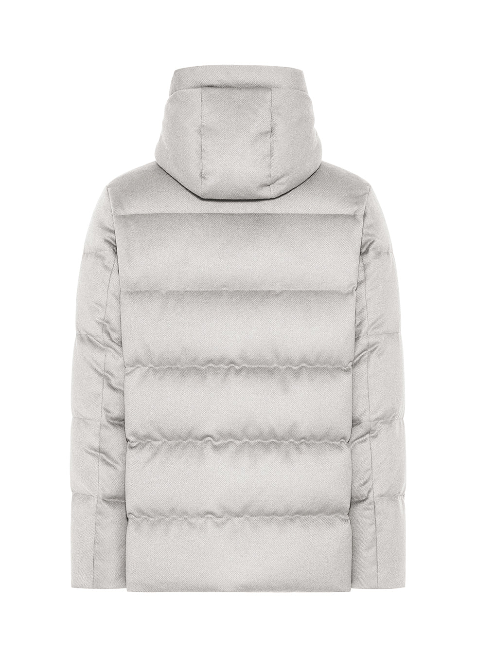 VIRTUS-QUILTED HOODED DOWN JACKET IN TECHNICAL WOOL|DUNO OFFICIAL